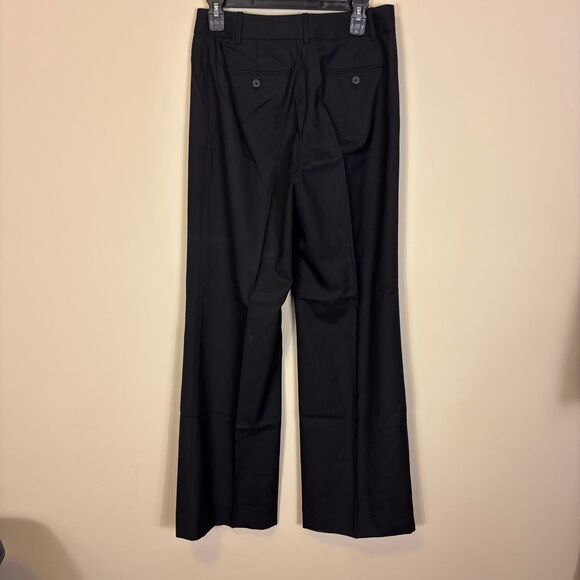 New J. Crew Black Super 120's 100% Wool Wide Leg Dress Pants 4 - Picture 2 of 6